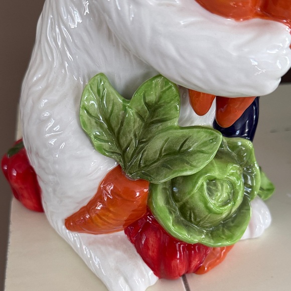 Charming White Bunny with Carrot Holiday Decor - Picture 4 of 14